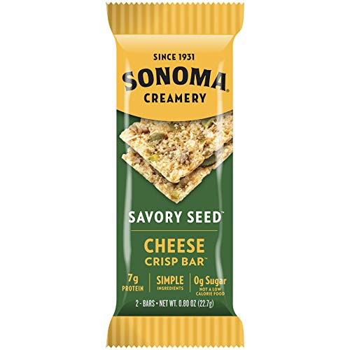 Sonoma Creamery Cheese Crisp Bars Savory Seed 2Bar Packs 080 Ounce Pack of 8
