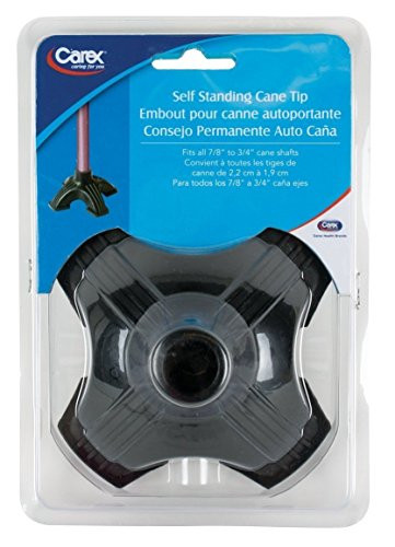 Carex Health Brands Self Standing Cane Tip  Pack of 2