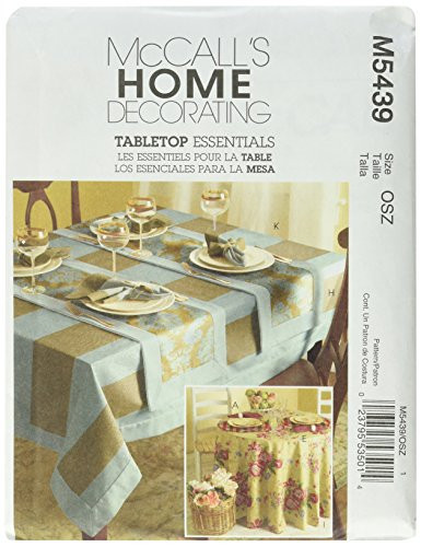 McCalls Patterns M5439 Tabletop Essentials One Size Only