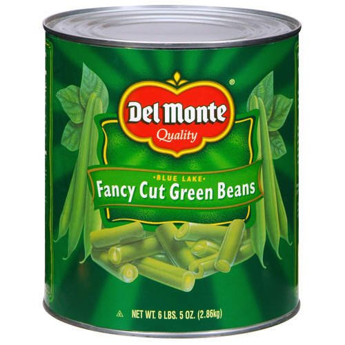 Del monte blue cut green beans 63 lb