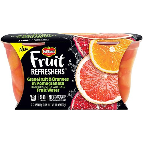 Del Monte Refreshers Grapefruit and Oranges in Pomegranate Fruit Water Cups 14 Ounce Pack of 2