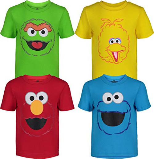 Sesame Street Toddler Boy Girl 4 Pack TShirts Elmo Oscar Big Bird Cookie Monster 4T Sesame Street Toddler Boy Girl 4 Pack TShirts Elmo Oscar Big Bird Cookie Monster 4T