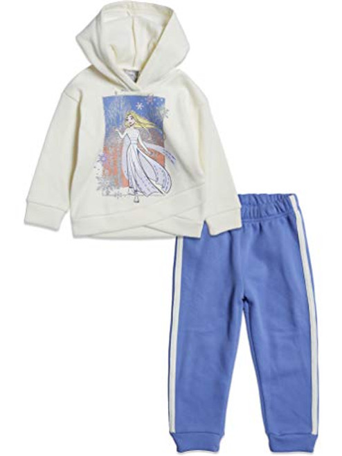 Disney Frozen Elsa Toddler Girls Fleece Pullover Hoodie and Pants Set White 3T Disney Frozen Elsa Toddler Girls Fleece Pullover Hoodie and Pants Set White 3T