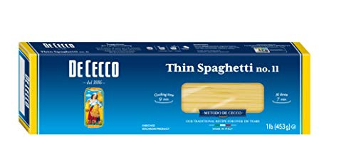 De Cecco Semolina Pasta Thin Spaghetti No11 1 Pound Pack of 5 De Cecco Semolina Pasta Thin Spaghetti No11 1 Pound Pack of 5