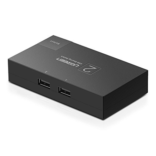 UGREEN USB Sharing Switch USB 2.0 Peripheral Switcher Adapter Box 2 Computer Share 1 USB Device Hub for Printer Scanner with 2 Pack USB 2.0 Male Cable