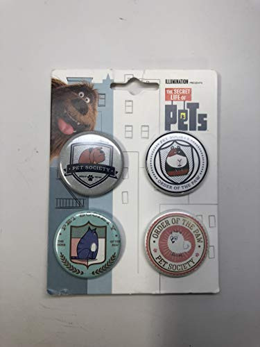 Secret Life of Pets The Buttons 4 Pack  Order of The Paw Pet Society