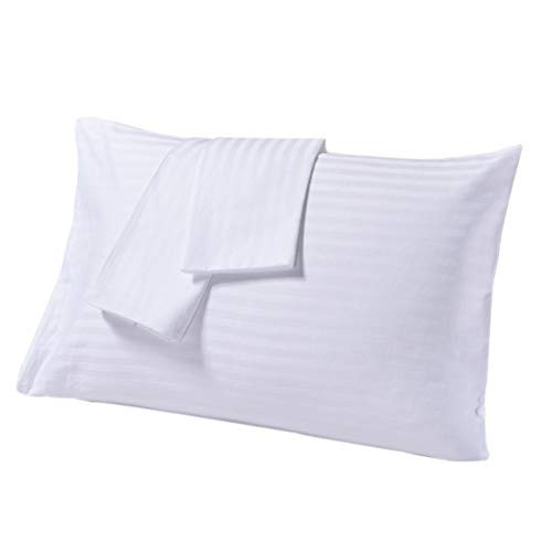 Tebery 2 Pack Premium Allergy Protection Pillow Protectors 100% Cotton Zippered Pillowcase Bed Bug, Dust Mite & Allergy Control-Queen