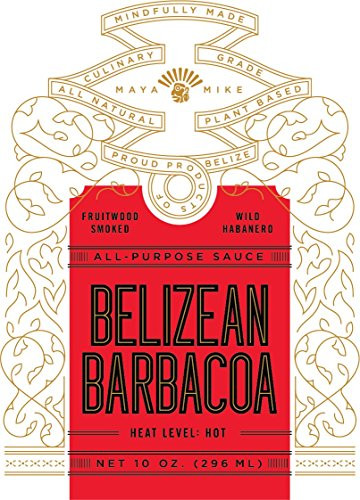 Maya Mikes Belizean Barbacoa All Purpose Hot Sauce SMOKIN HOT 10 oz 296 ml