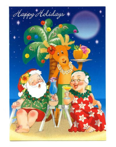 Holiday Happy Hour Hawaiian Christmas Cards Box of 12