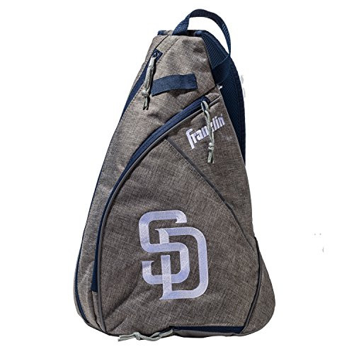 Franklin Sports MLB San Diego Padres Slingback Baseball Crossbody Bag  Shoulder Bag wEmbroidered Logos  MLB Official Licensed Product
