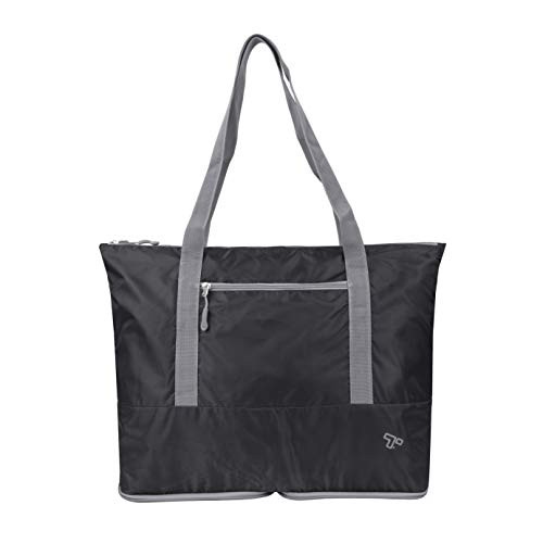 Travelon Packable Folding Tote Bag  Black