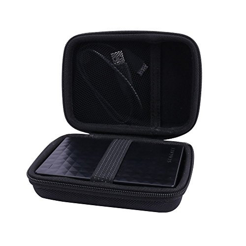 Storage Carry Case for Seagate Expansion/Backup Plus Ultra Slim External Hard Drive fits USB 3.0 Portable HDD by Aenllosi (Black)