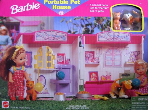 Barbie Portable Pet House Home for Barbies Pets 1998 Arcotoys Mattel Barbie Portable Pet House Home for Barbies Pets 1998 Arcotoys Mattel