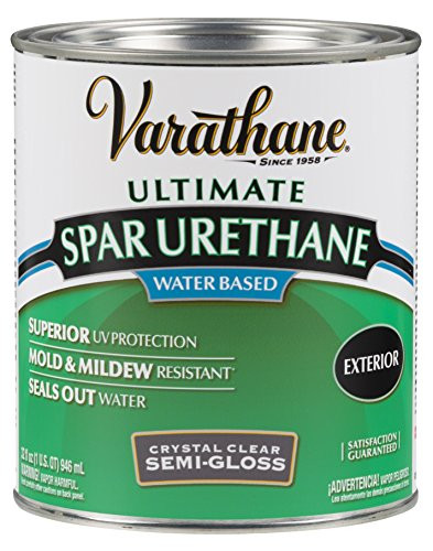RustOleum 250141H Ultimate Spar Urethane Water Based Quart Semi Gloss Finish