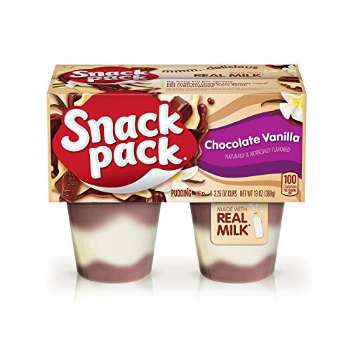 Snack Pack Chocolate Vanilla Pudding Cups 4 Count 12 Pack