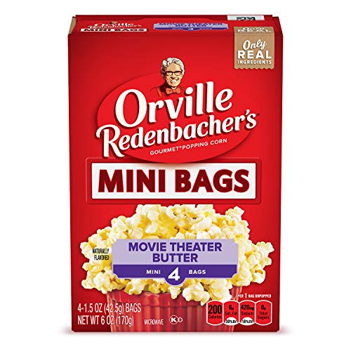 Orville Redenbachers Movie Theater Butter Popcorn 15 Ounce Mini Bag 4Count Pack of 12