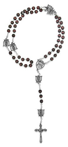 Vatican Imports Immaculate Conception Rosary with Wood Beads