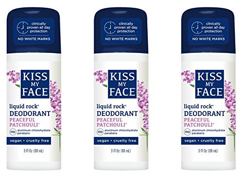 Kiss My Face 3 Piece Liquid Rock Aluminum Free RollOn Deodorant Peaceful Patchouli 9 Ounce