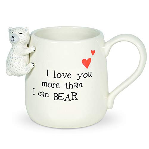 Enesco Our Mame is Mud Bear Love You More Sculpted Coffee Mug 16 Ounce Multicolor