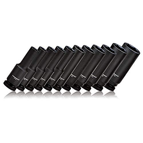 Powerbuilt 647048 12 Drive 6 Pt Metric Deep Impact Socket Set 11 Pieces