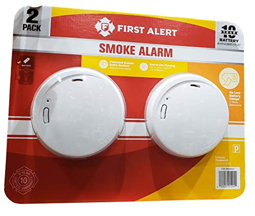 First Alert 10 Year Photoelectric Smoke Alarm 2 Pack