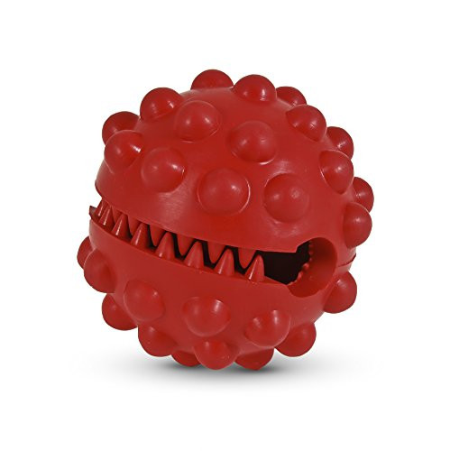 Petmate 30913 Dogzilla Knobby Treat Ball Pet Toy Large Red