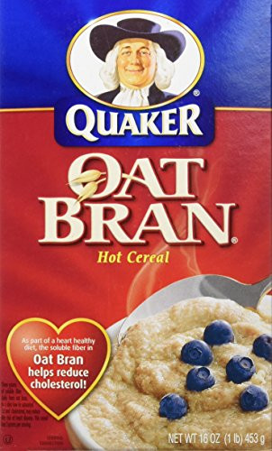 Quaker Hot Oat Bran Hot Cereal 16 Ounce Box