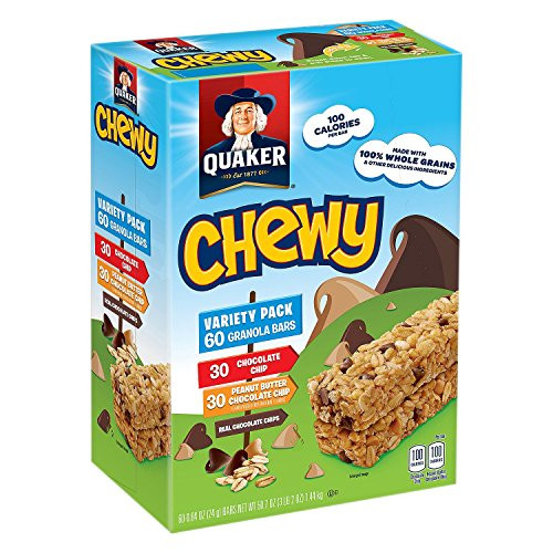 Quaker Chewy Granola Bars Variety Pack 60 ct Net Wt 507oz 507 Oz