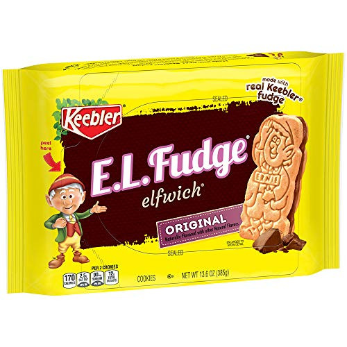 Keebler EL Fudge Elfwich Cookies Original Butter Sandwich Cookies with Fudge Creame Filling 136 oz Tray