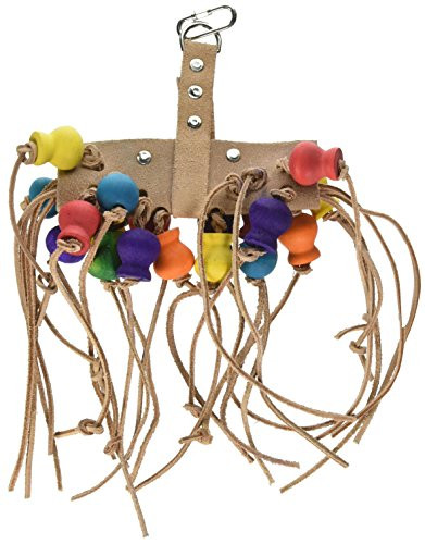 Penn Plax Leather Kabob Bird Toy for MediumLarge Sized Birds