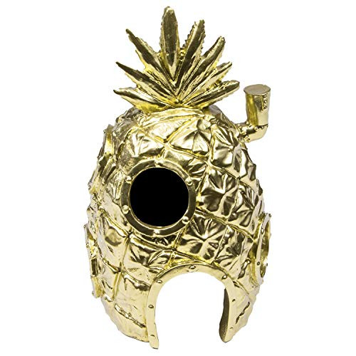 PennPlax Officially Licensed Spongebob Squarepants Pineapple House Golden Edition Aquarium Ornament