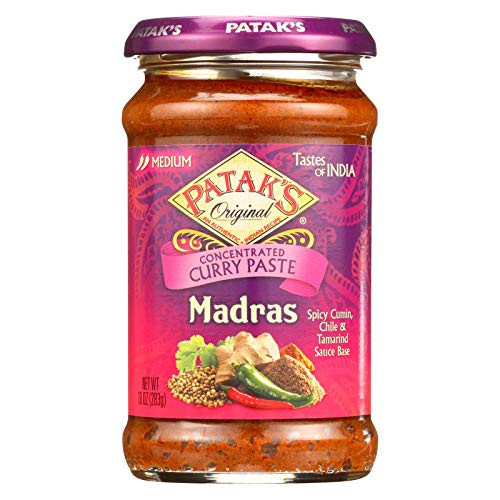 Pataks Madras Curry Paste Cooking Sauce 10 Ounces Case of 6