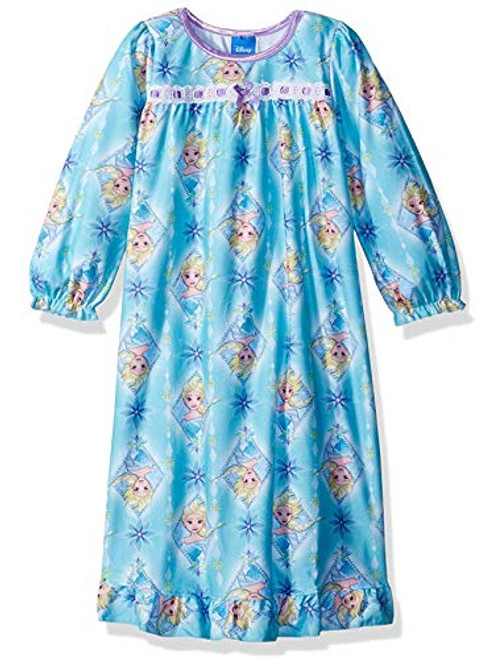 Disney Frozen Elsa Girls Flannel Granny Gown Nightgown BlueMulti 2T Disney Frozen Elsa Girls Flannel Granny Gown Nightgown BlueMulti 2T