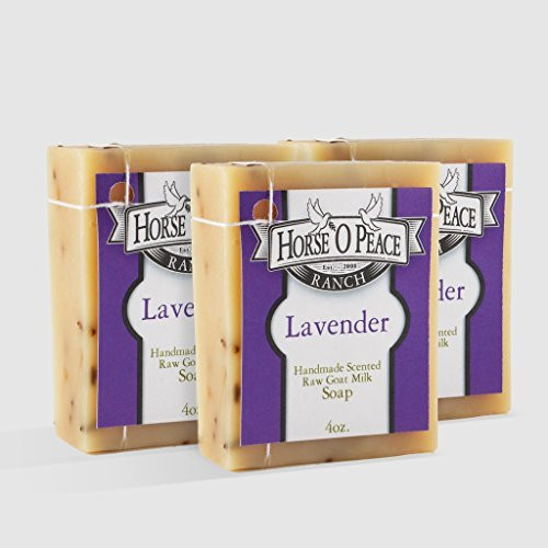 Handmade Herbal 100 Raw Goat Milk Lavender Soap 3 PACK 45ozBar