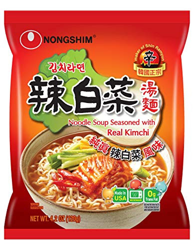 Nongshim Noodle Soup Kimchi 42 Ounce Pack of 16