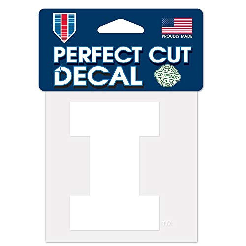 WinCraft NCAA Illinois Illini Decal4x4 Perfect Cut White Decal Team Colors One Size