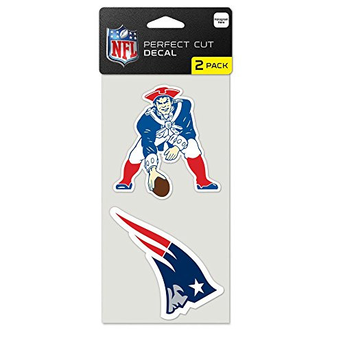 WinCraft NFL New England Patriots 49682011 Perfect Cut Decal Set of 2 4 x 4