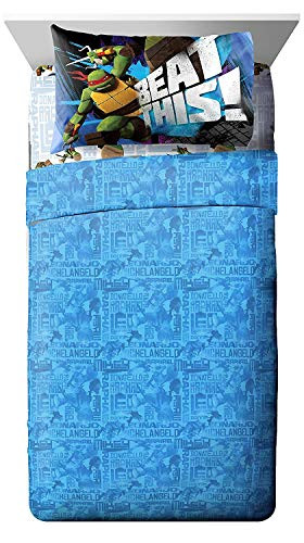 Nickelodeon Teenage Mutant Ninja Turtles TMNT Chuck This Out 4 Piece Full Sheet Set