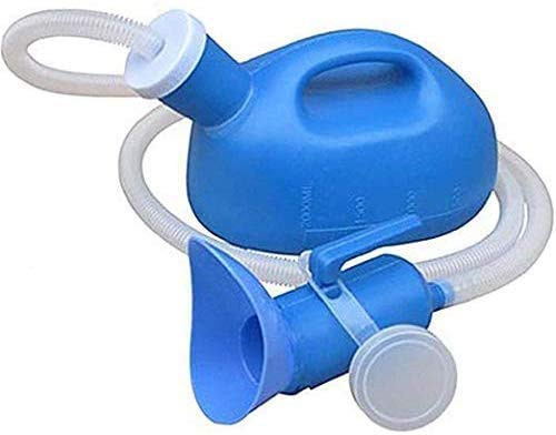 Male Female Urinal 2000ML Portable Pee Bottle for Women Hospital Camping Car Travel Bed Emergency Urination Device Blue