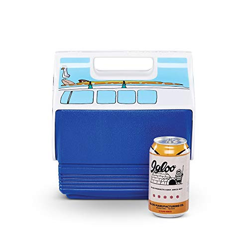 Igloo 4 Quart Limited Edition VW Bus Portable Lunchbox Playmate Mini Cooler Ice Box Mini VW Blue Van Small 48846