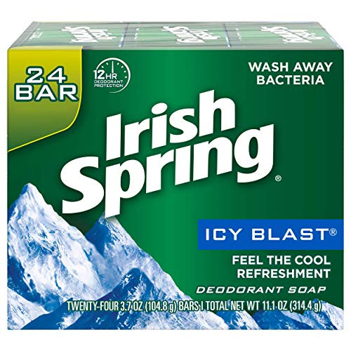 Irish Spring Icy Blast Bar Soap 3 Count Pack of 8