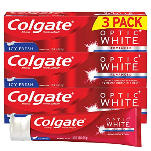Colgate Optic White Whitening Toothpaste Icy Fresh  5 ounce 3 Pack