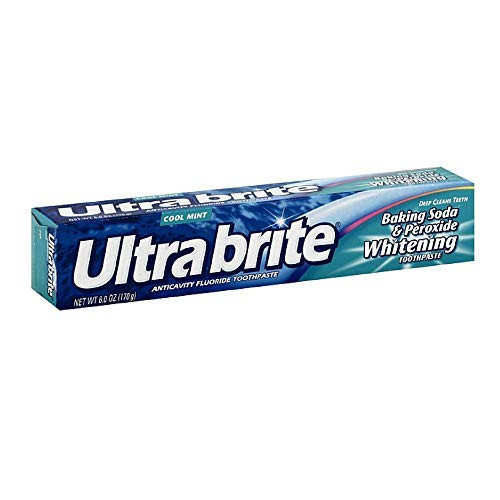 Ultra Brite Baking Soda  Peroxide Whitening Anticavity Fluoride Toothpaste Cool Mint  6 oz 170 g