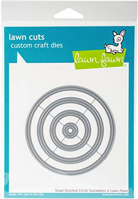 Lawn Fawn Lawn Cuts Custom Craft Die  Small Stitched Circle Stackables LF796
