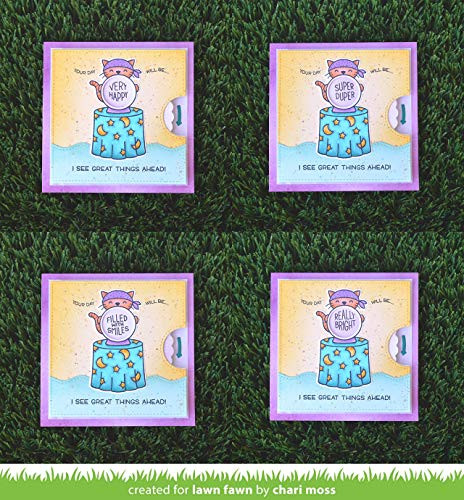 Lawn Fawn Fortune Teller Tabby 3x4 Clear Stamp Set LF2016