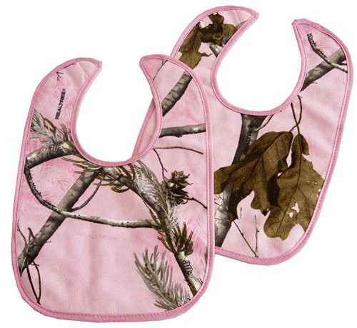 Carstens Realtree AP 2 Piece Baby Bib Pink