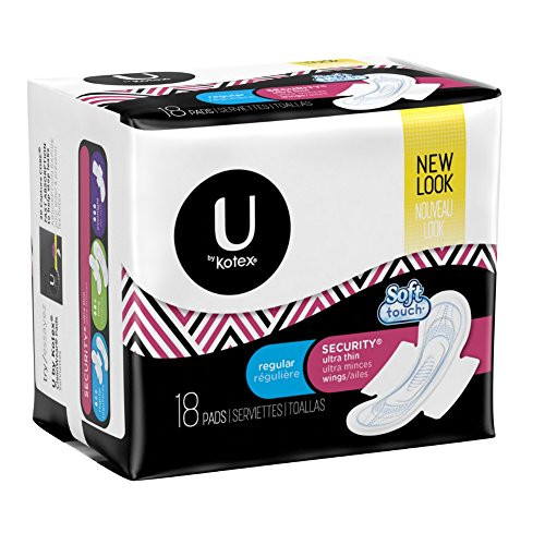 Kotex Ultra Thin Pads with Wings Regular Unscented 18 ea