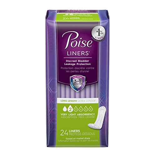 Poise Incontinence Ultra Thins Regular Length Light Absorbency 24 Count