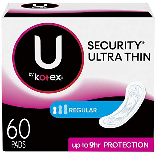 U by Kotex Security Ultra Thin Regular Unscented 60 Count