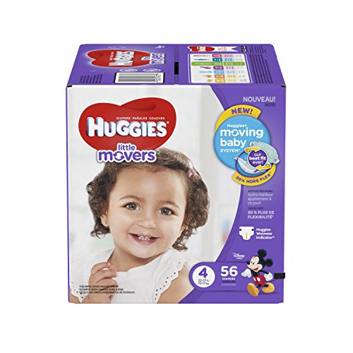 HUGGIES Little Movers Diapers Size 4 56 Count Packaging May Vary